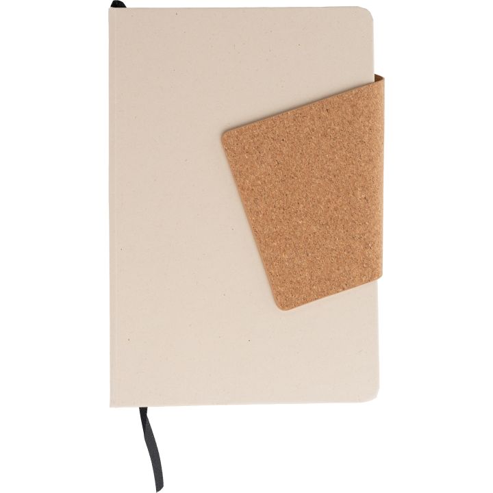 Notatnik A5 w linie z kartonu po mleku MARTHA - Beżowy