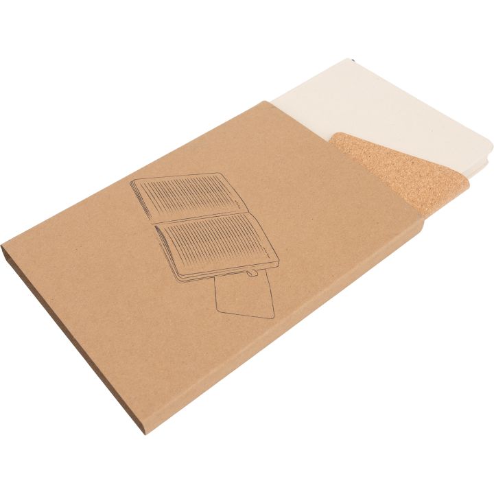 Notatnik A5 w linie z kartonu po mleku MARTHA - Beżowy