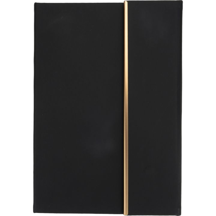 Zestaw notatnik A5 w linie i długopis CrisMa ze skóry z recyklingu MAGGIE - Czarny