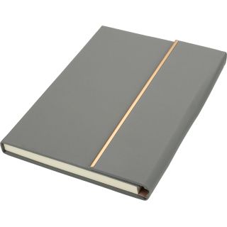 Zestaw notatnik A5 w linie i długopis CrisMa ze skóry z recyklingu MAGGIE - Ciemnoszary