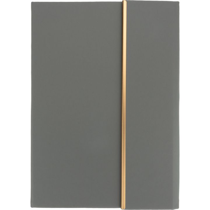 Zestaw notatnik A5 w linie i długopis CrisMa ze skóry z recyklingu MAGGIE - Ciemnoszary