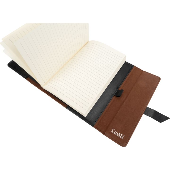 Notatnik A5 w linie CrisMa EDNA - Czarny