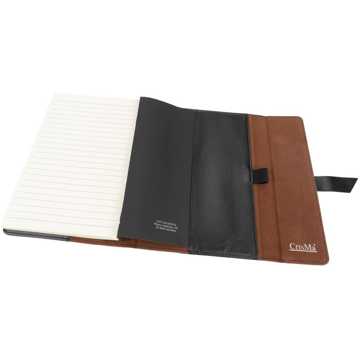 Notatnik A5 w linie CrisMa EDNA - Czarny