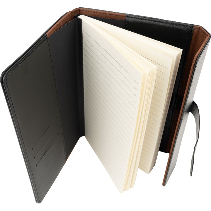 Notatnik A5 w linie CrisMa EDNA - Czarny