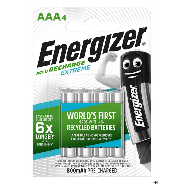 Bateria akumulatorek ENERGIZER HR3 AAA (4szt) 800mAh
