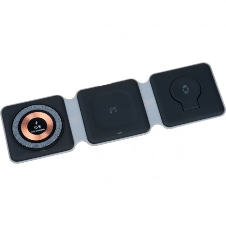 Ładowarka indukcyjna 3w1 AMY - Czarny