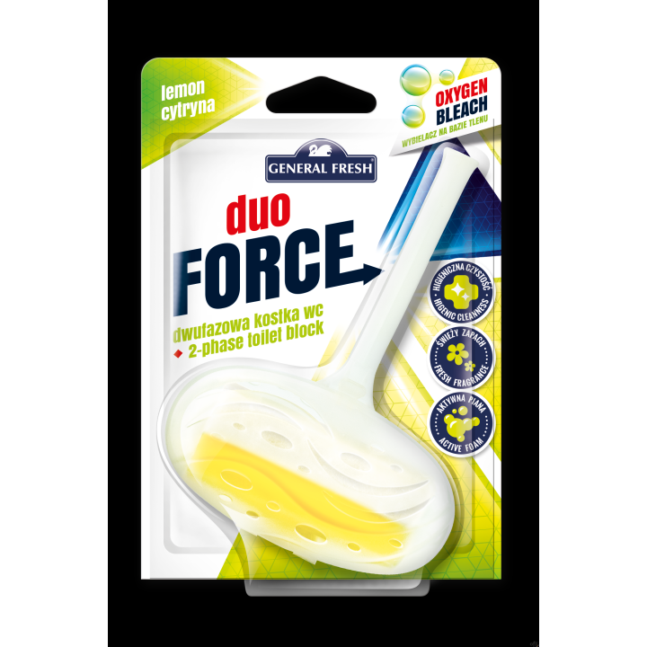 Kostka do WC DUO FORCE zawieszka 40g cytryna GENERAL FRESH  40203