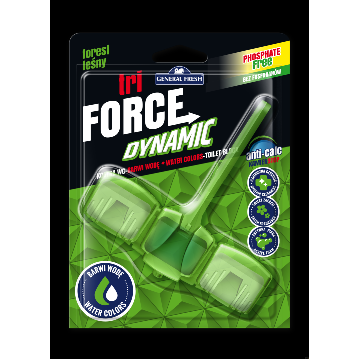 Zawieszka do WC TRI FORCE barwiąca 54g las GENERAL FRESH  70309