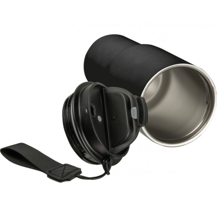 Kubek termiczny 550 ml ze stali z recyklingu DANA - Czarny