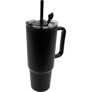 Kubek ze słomką XXL 1200 ml TEODORA - Czarny