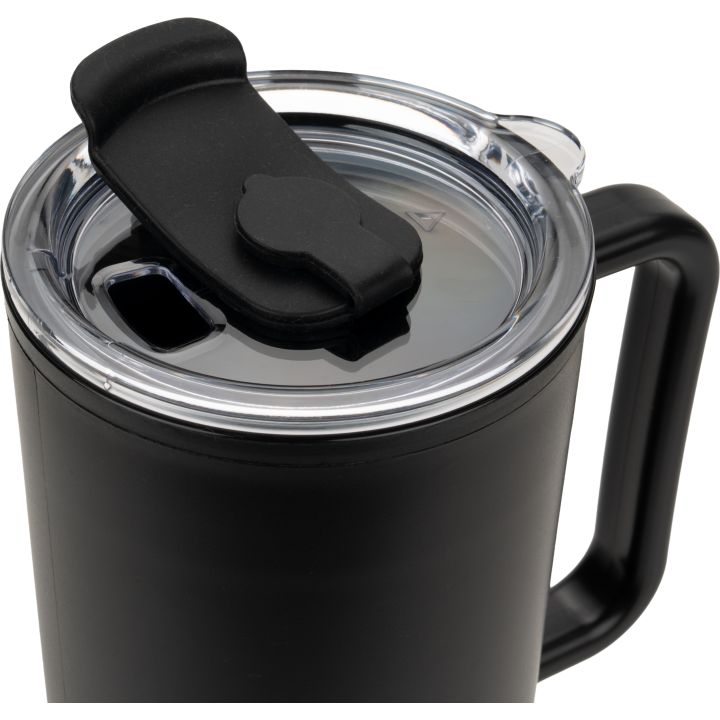 Kubek ze słomką XXL 1200 ml TEODORA - Czarny