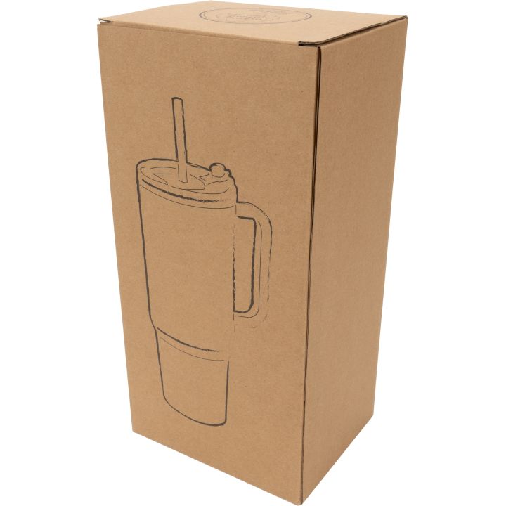 Kubek ze słomką XXL 1200 ml TEODORA - Czarny