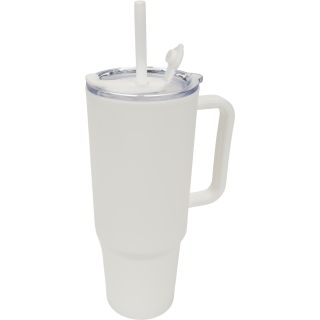 Kubek ze słomką XXL 1200 ml TEODORA - Biały