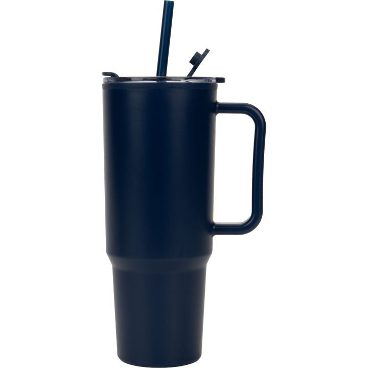 Kubek ze słomką XXL 1200 ml TEODORA - Granatowy