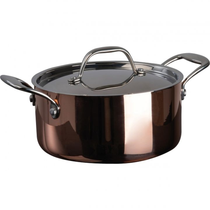 Garnek do indukcji CrisMa ⌀20,5 cm AGATA - Miedziany