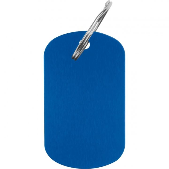 Brelok metalowy z aluminium z recyklingu LIESELOTTE - Niebieski