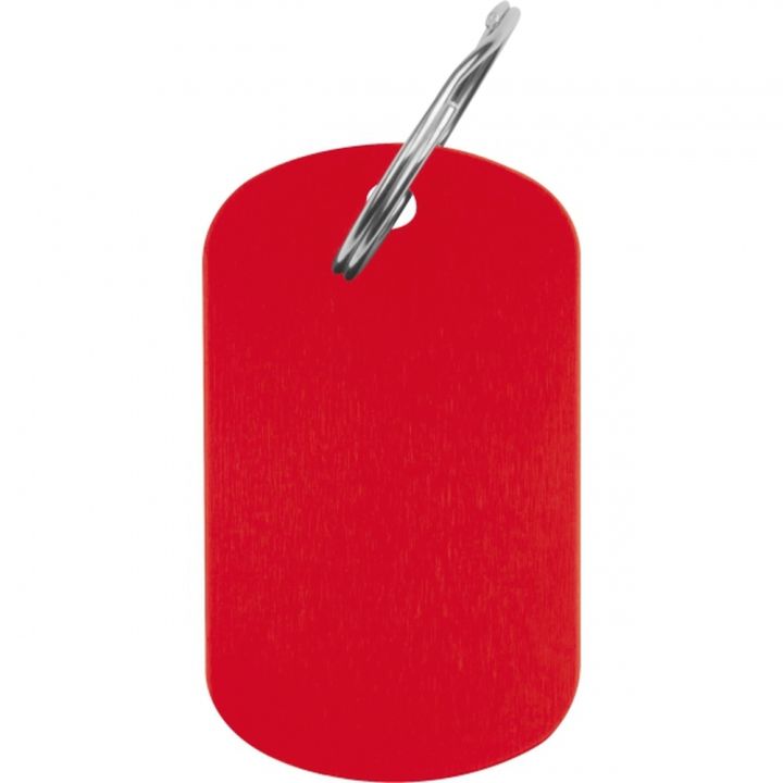 Brelok metalowy z aluminium z recyklingu LIESELOTTE - Czerwony