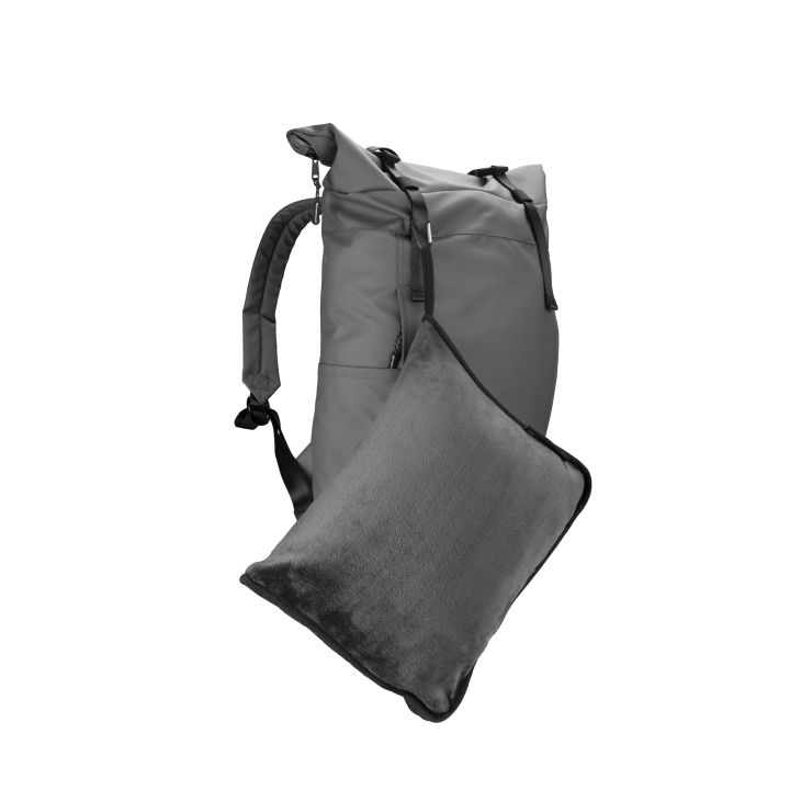 Koc i poduszka 2w1 AMIATA Schwarzwolf - Szary