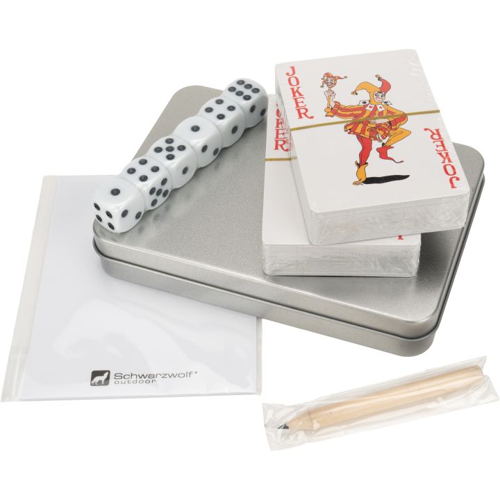 Zestaw do gry w karty i kości MURRAY Schwarzwolf - Szary