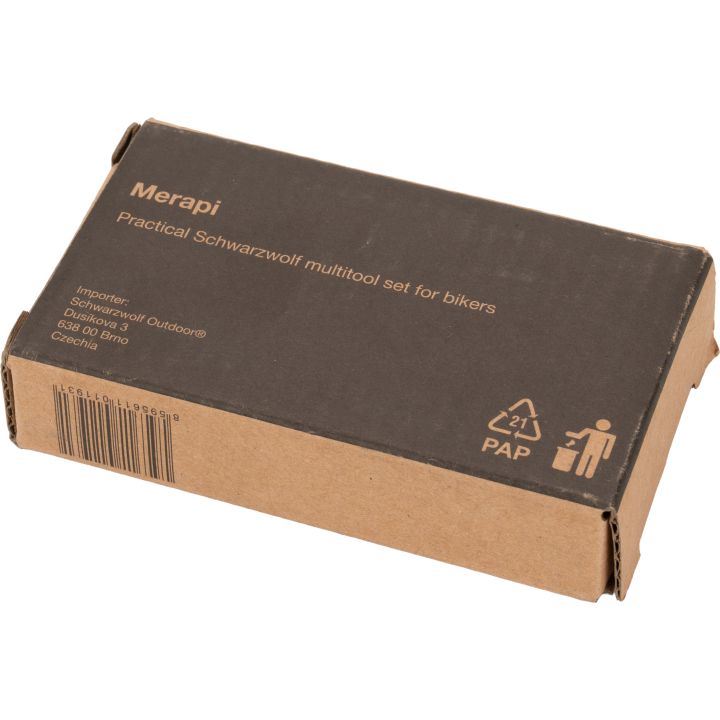 Zestaw narzędzi rowerowych MERAPI Schwarzwolf - Czarny
