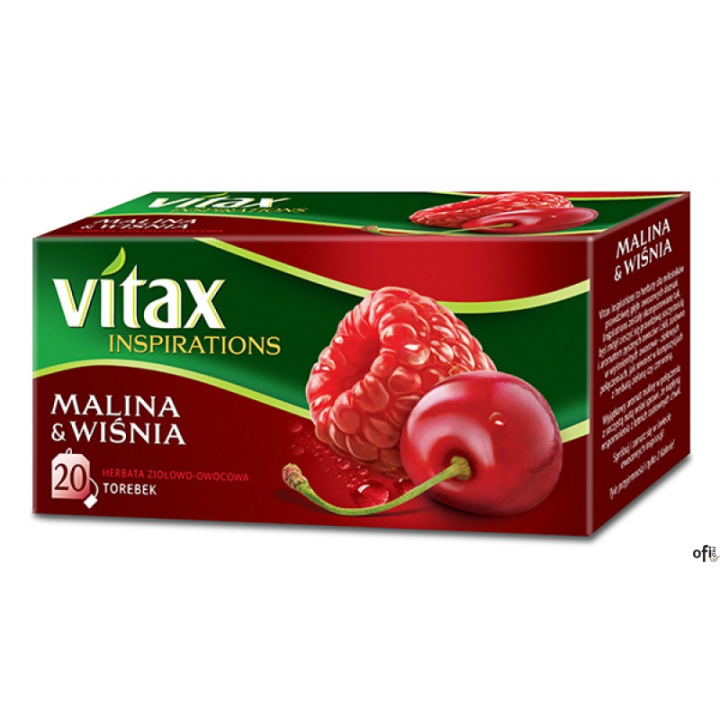 Herbata VITAX INSPIRATIONS MALINA&WIŚNIA 20t*2g zawieszka