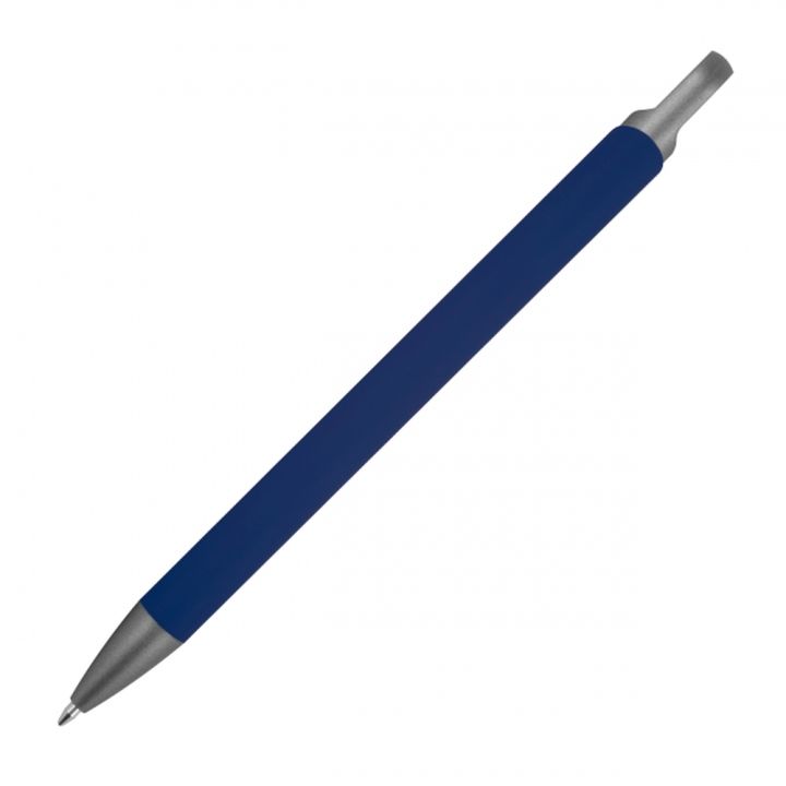 Długopis z aluminium z recyklingu, półżelowy KAROLINE - Granatowy