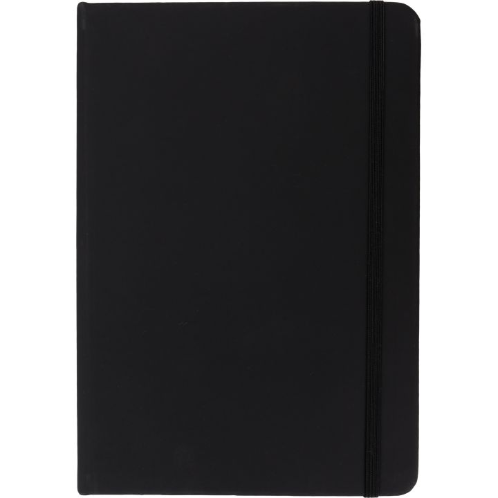 Notatnik A5 w linie z materiałów z recyklingu DOMINIK - Czarny