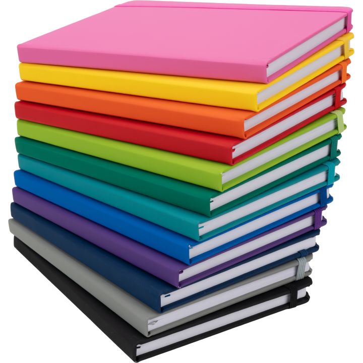 Notatnik A5 w linie z materiałów z recyklingu DOMINIK - Czarny