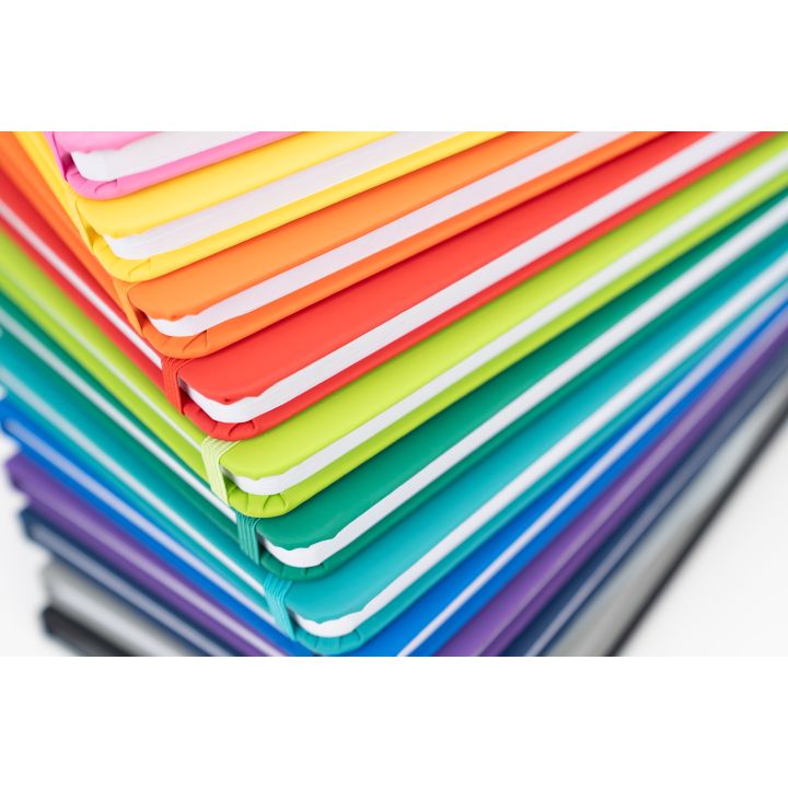 Notatnik A5 w linie z materiałów z recyklingu DOMINIK - Czarny