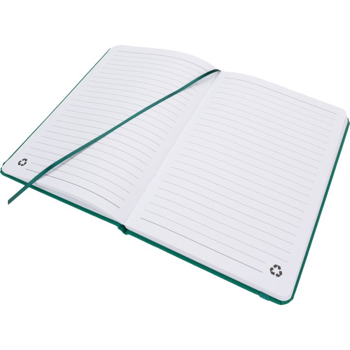 Notatnik A5 w linie z materiałów z recyklingu DOMINIK - Zielony