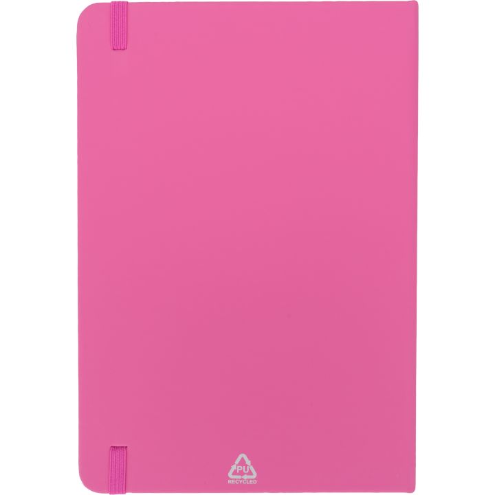 Notatnik A5 w linie z materiałów z recyklingu DOMINIK - Różowy