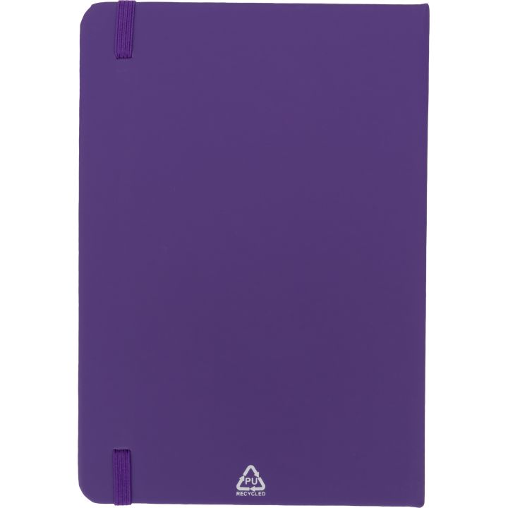 Notatnik A5 w linie z materiałów z recyklingu DOMINIK - Fioletowy