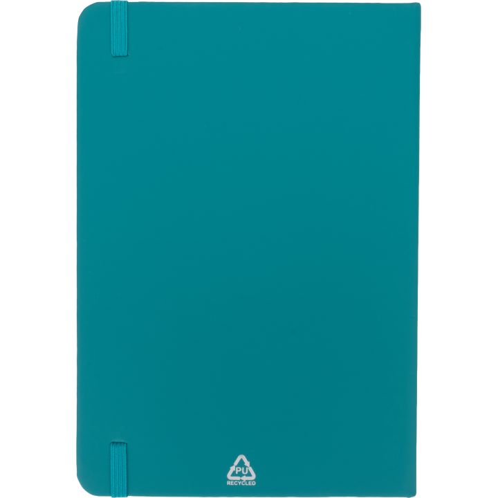 Notatnik A5 w linie z materiałów z recyklingu DOMINIK - Turkusowy