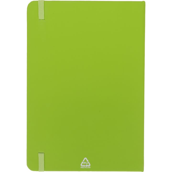 Notatnik A5 w linie z materiałów z recyklingu DOMINIK - Jasnozielony
