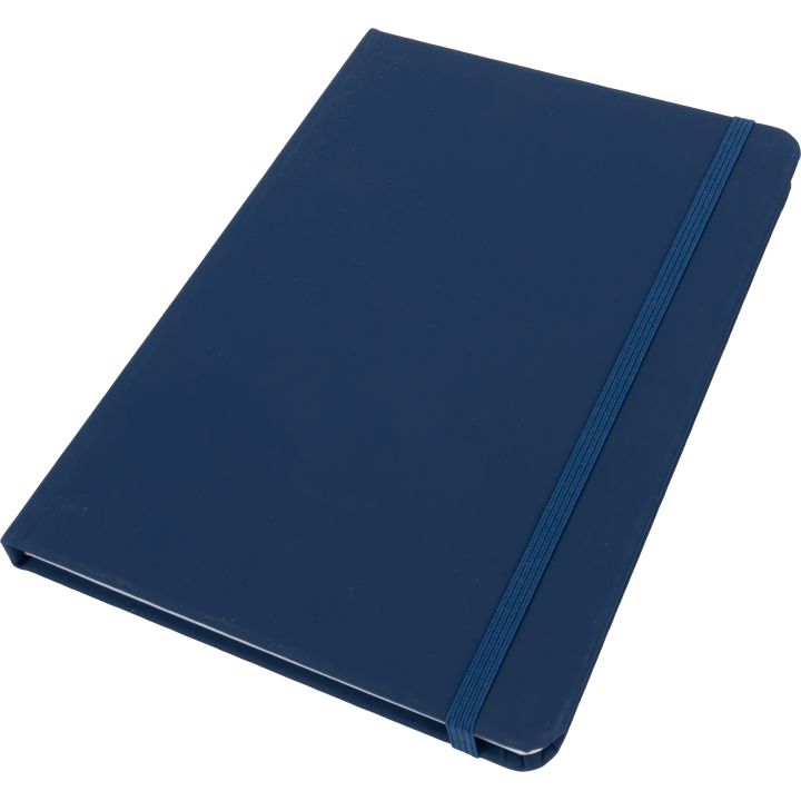 Notatnik A5 w linie z materiałów z recyklingu DOMINIK - Granatowy
