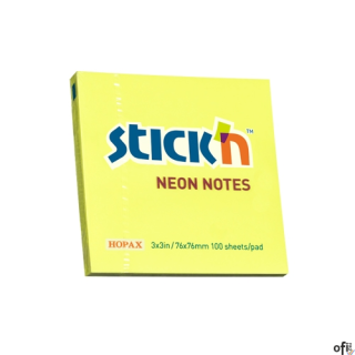 Bloczek STICKN 76x76mm żółty neonowy 100k 21133 STICKN
