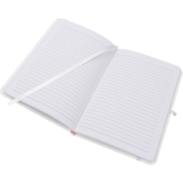 Notatnik A5 w linie z materiałów z recyklingu LORENA - Biały