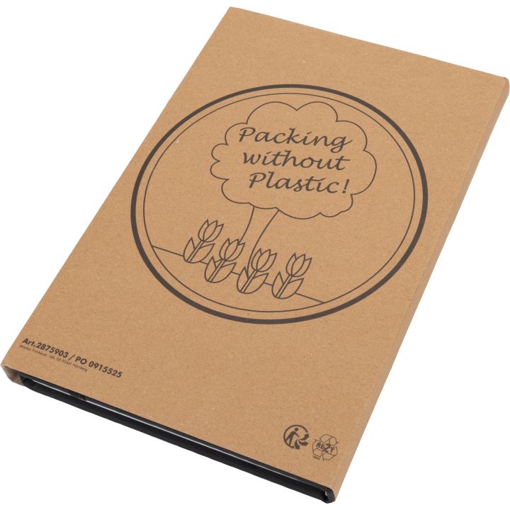 Notatnik A5 w linie z materiałów z recyklingu LORENA - Biały