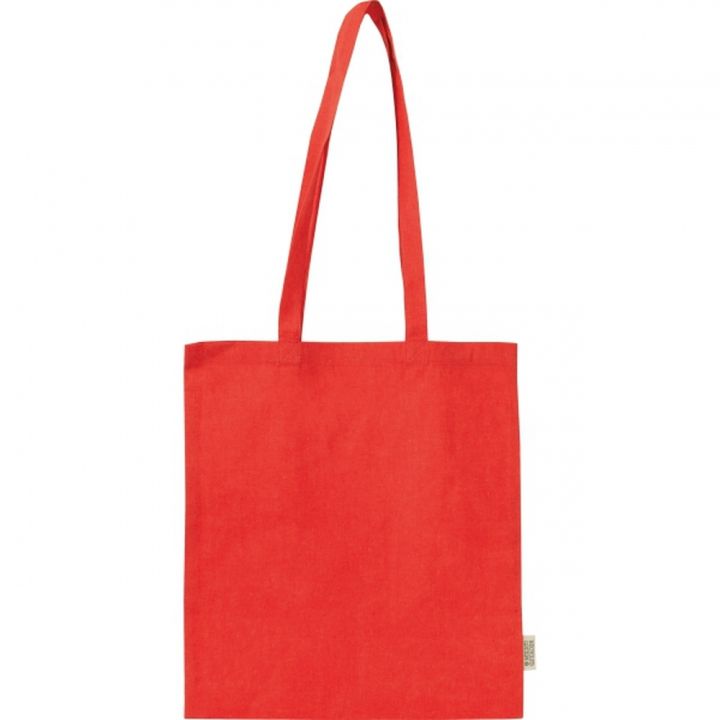 Torba bawełniana z długimi uszami 180g/m2 z materiałów z recyklingu GLEN - Czerwony