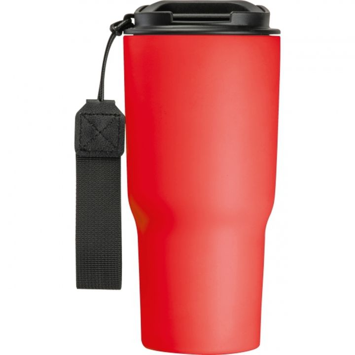 Kubek termiczny 550 ml ze stali z recyklingu DANA - Czerwony