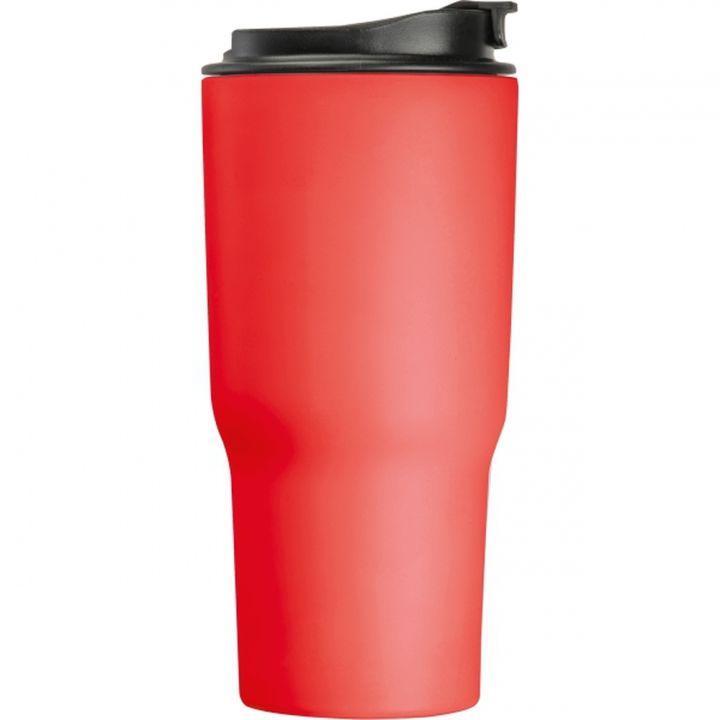 Kubek termiczny 550 ml ze stali z recyklingu DANA - Czerwony