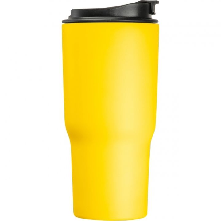 Kubek termiczny 550 ml ze stali z recyklingu DANA - żółty