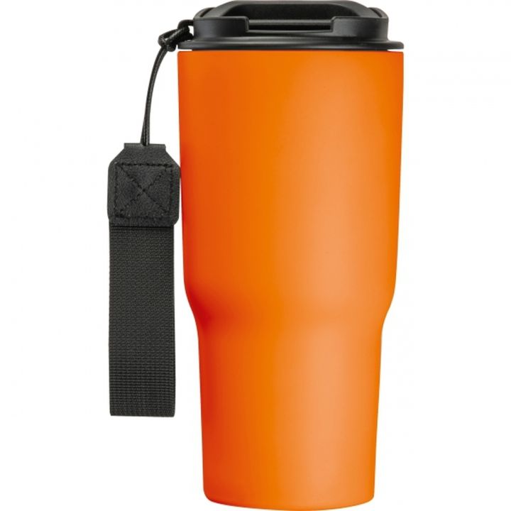 Kubek termiczny 550 ml ze stali z recyklingu DANA - Pomarańczowy