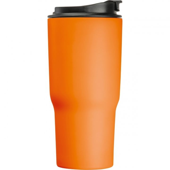 Kubek termiczny 550 ml ze stali z recyklingu DANA - Pomarańczowy