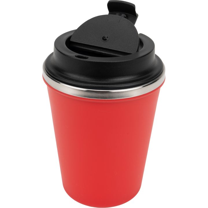 Kubek termiczny 350 ml z powłoką z recyklingu METODY - Czerwony