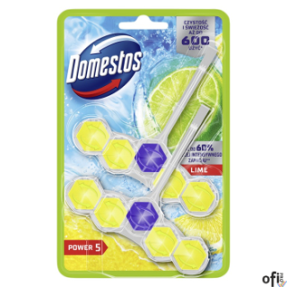DOMESTOS Zawieszka do toalety POWER5 DUO LIME 5x2x55g 03204