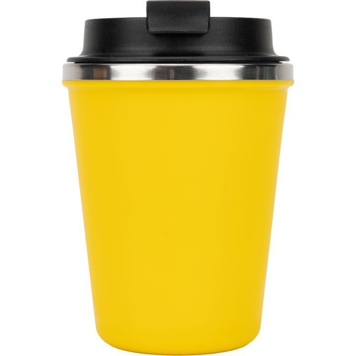 Kubek termiczny 350 ml z powłoką z recyklingu METODY - żółty