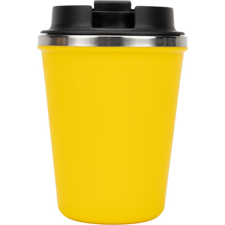 Kubek termiczny 350 ml z powłoką z recyklingu METODY - żółty