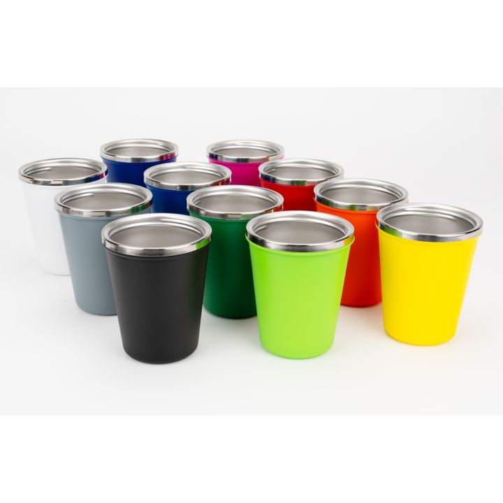 Kubek termiczny 350 ml z powłoką z recyklingu METODY - żółty