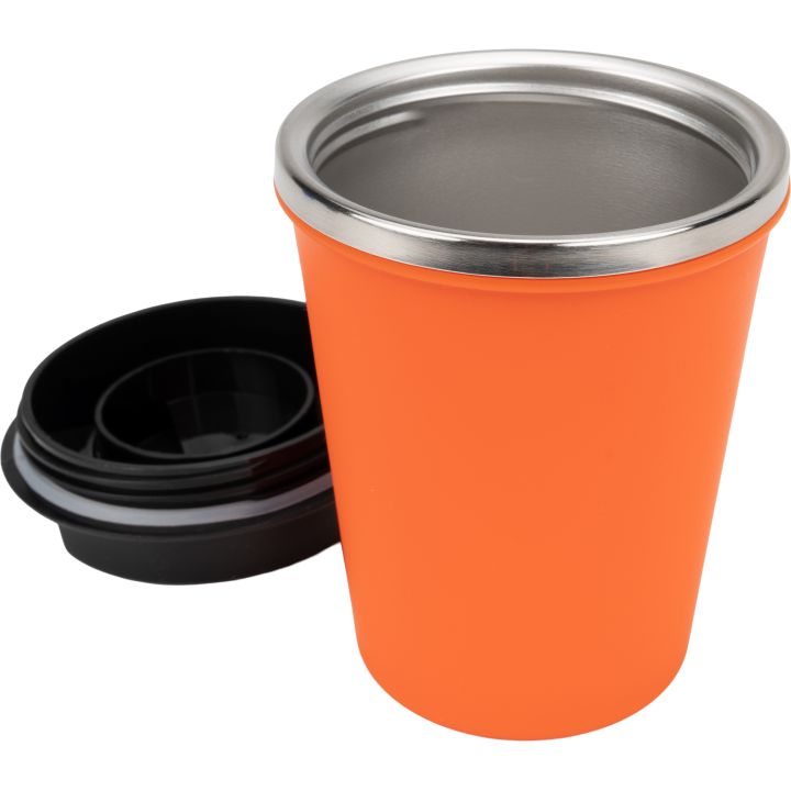 Kubek termiczny 350 ml z powłoką z recyklingu METODY - Pomarańczowy